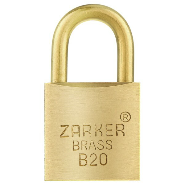 ZARKER キー式 真鍮 南京錠 ワンタッチ施錠機能付 ツル径3.5mm B20