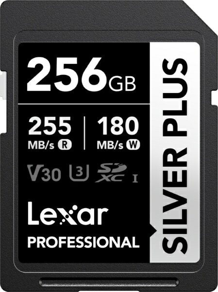 Lexar｜レキサー Lexar SDXCカード Professional SILVER PLUSシリーズ V30 UHS-I U3 読出速度 最大255MB/s LSDSIPL256G-BNNPJ  LSDSIPL256G-BNNPJ 