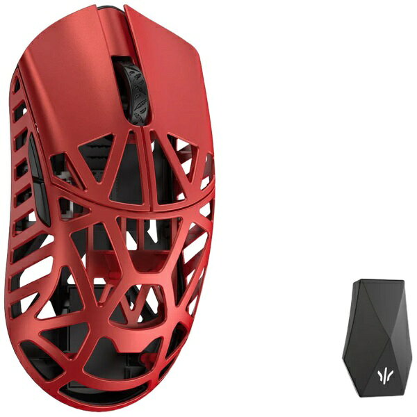 WLmouse｜ウィルマウス ゲーミングマウス Beast X Max(OMRONモデル)-Side Slits サイド穴あり- Red WL-BXMAX-RED-O [光学式 /有線／無線(ワイヤレス) /5ボタン /USB]