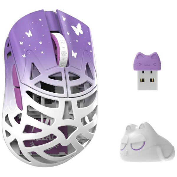 WLmouse｜ウィルマウス ゲーミングマウス -Beast Miao- White&Purple WL-BMIAO-WP-O [光学式 /有線／無線(ワイヤレス) /5ボタン /USB]