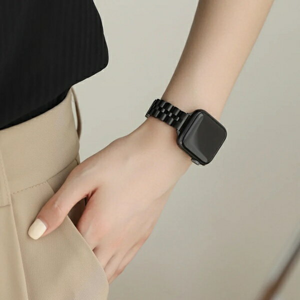 GAACAL｜가칼 APPLE WATCH 1-11/SE1-3 38/40/41/42(10-11)MM [질리지 않는 심플] 메탈 밴드 블랙 W00087BKA