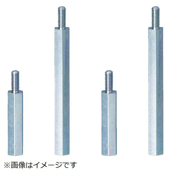 トラスコ中山｜TRUSCO NAKAYAMA 六角サポーター　三価クロメート　M4×L100　10個入　TMK4100