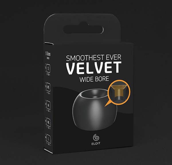 ELOIT イヤーピース L 1ペア VELVET WIDE BORE 1 P (L)