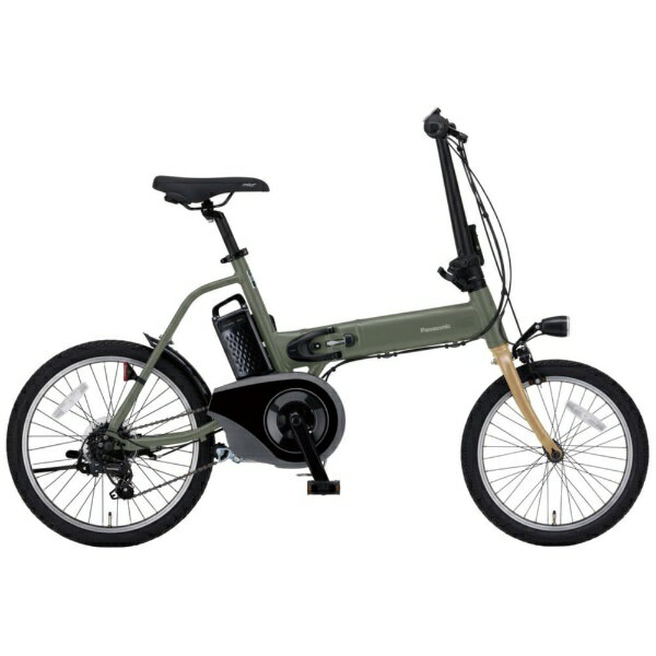 Panasonic｜パナソニック 折りたたみ電動アシスト自転車 OFF TIME オフタイム マットオリーブ×デザートイエロー BEFW072G [18（前輪）/20（後輪）インチ /7段変速]2026年モデル【キャンセル・返品不可】 【代金引換配送不可】