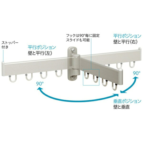 楽天ビック(ビックカメラ×楽天)の川口技研｜KAWAGUCHI GIKEN 川口技研 屋外用物掛け金物 フリーアーム 全長400mm｜アングル2
