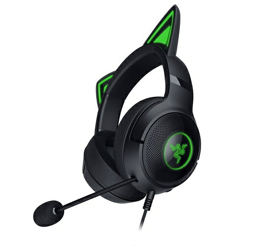 RAZER｜レイザー ゲーミングヘッドセット Kraken Kitty V2「ネコミミ」 Black RZ04...