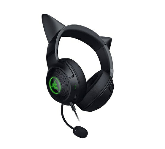 RAZER｜レイザー ゲーミングヘッドセット Kraken Kitty V2「ネコミミ」 Black RZ04...