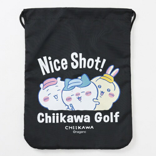 ちいかわGOLF｜Chiikawa Golf ちいかわゴルフ ナップザック ナイスショット ブラッ...