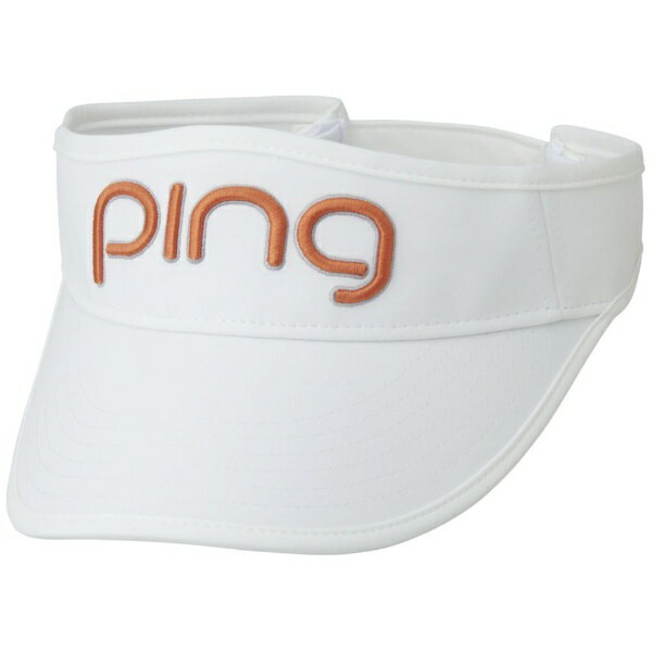 ピン｜PING ウィメンズ HW-L2502 ツアーバイザー TOUR VISOR ホワイト×オレンジ 38...