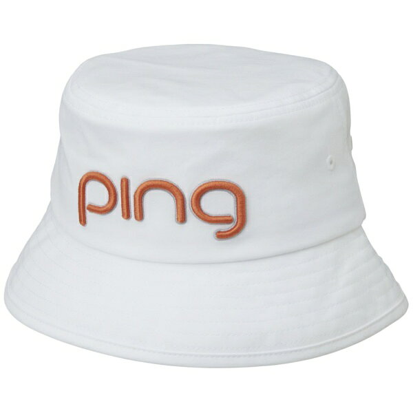 ピン｜PING ウィメンズ HW-L2601 ツアーハット TOUR HAT ホワイト×オレンジ 38982-04 [レディース /フリーサイズ(56-58cm)]【返品交換不可】