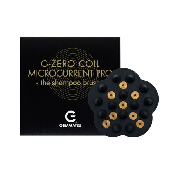 原末石鹸 G-ZERO COILマイクロカレントPROザ・シャンプーブラシ クロ GHA-G01
