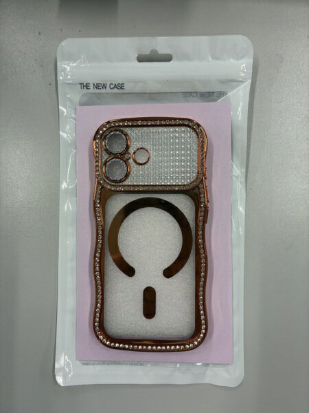 STYLE Promotion｜スタイルプロモーション iPhone 17 ウェーブラインストーンキラキラケース SUMACO オレンジ AP-WVLSOR17