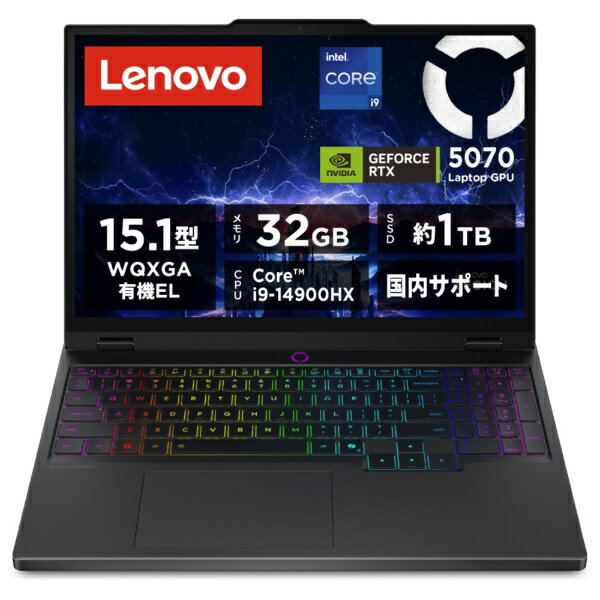 LENOVO｜レノボジャパン ゲーミングノートパソコン [15.1型] Legion 5i Gen 10(RTX 5070) 83LY00UVJP [Windows11 Home /intel Core i9 /メモリ：32GB /SSD：1TB /2026年6月モデル]