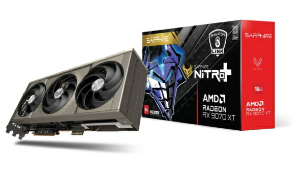 SAPPHIRE｜サファイヤ グラフィックボード NITRO+ Radeon RX 9070 XT GAMING OC 16GB PhantomLink ブラック NITRORX9070XT16GBPL/11348-08-20G 