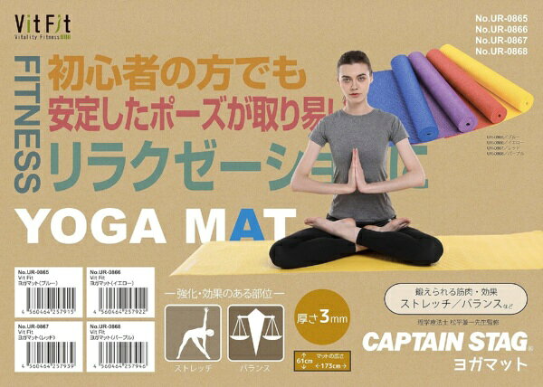 楽天ビック(ビックカメラ×楽天)のCAPTAIN STAG｜キャプテンスタッグ VitFit ヨガマット パープル UR-868｜アングル2