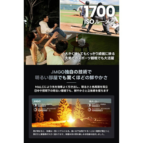 楽天ビック(ビックカメラ×楽天)のJMGO｜ジェイエムゴー JMGO N3 SE J70-6AE｜アングル3