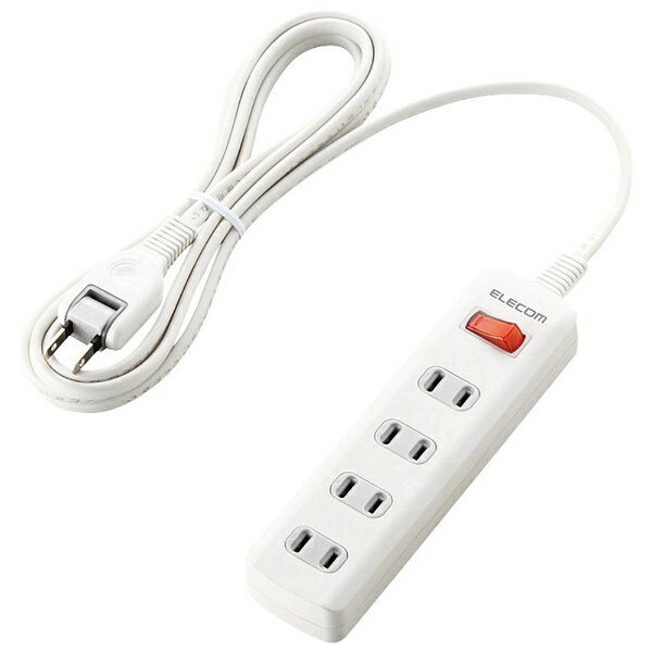 ELECOM｜エレコム タップ ホワイト T-K3A-2425WH [2.5m /4個口 /スイッチ付き（一括）][TK3A2425WH]