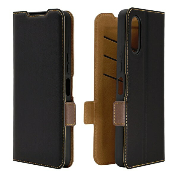 ラスタバナナ arrows We3 薄型手帳サイドマグネットケース ブラック×ブラウン 9483FAW3BSMBKB