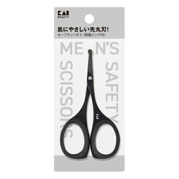 男性向けの指穴サイズで、すべりにくい樹脂リングを装着したオール金属のマユ用ハサミです。※この商品は、商品デザイン・パッケージが予告なく変更される場合があります。