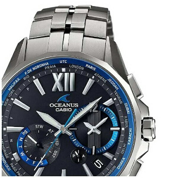 カシオ　CASIO ［ソーラー電波時計］オシアナスマンタ（OCEANUS manta） 「TOUGH MVT. MULTI BAND 6（マルチバンド6） 」 OCW-S3400-1AJF【日本製】[OCWS34001AJF]