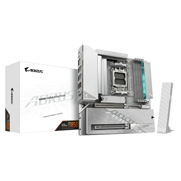 GIGABYTE｜ギガバイト マザーボード(Socket AM5) ホワイト B850M AORUS STEALTH ICE [MicroATX]