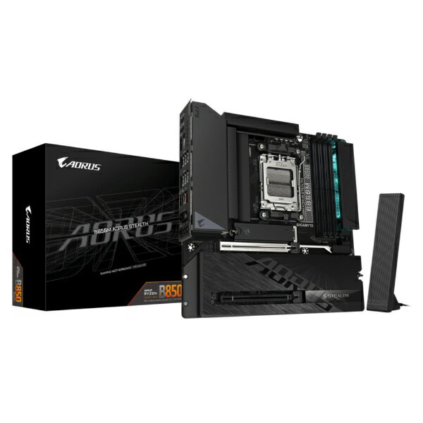 GIGABYTE｜ギガバイト マザーボード(Socket AM5) ブラック B850M AORUS STEALTH 