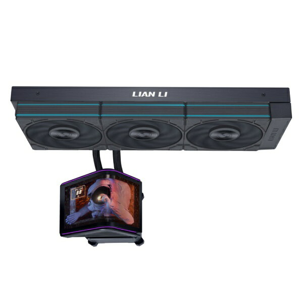 LIANLI 水冷CPUクーラー 120mmファンx3 [LGA1700/1851・AM4/AM5] HydroShift II OLED Curved 360 P28 ブラック GHS2OLDC36PB