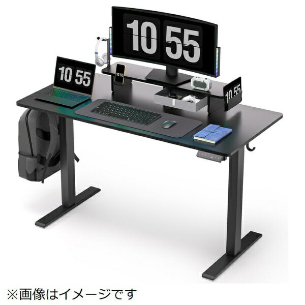 コスパが良すぎる電動昇降デスク電動昇降デスクを初めて使いたい方におすすめのエントリーモデル。メモリー機能や障害物検知機能の他、モニター台・引き出しやスマホとタブレットが置けるスタンド、そしてカバンやヘッドフォンをひっかけるフックなどの付属品もついてくるコスパが良すぎる昇降デスクです。【本製品でできること】・座り作業と立ち作業（腰痛防止につながる）・周辺器具（モニター台・引き出しなど）との組み合わせを考えずにまとめ買いできる・デスク上に散らかったものを収納■高さ調節は自由自在ボタンを押すだけで高さを自由に調節可能。座り作業から立ち作業にかけて快適に作業できます。（昇降範囲：72-118cm／昇降速度：20mm/s／昇降音：45dB）■4つのメモリー機能4つまで高さ登録できるため、座り作業や立ち作業、ご家庭での共有デスクなどにお使いいただけます。■障害物検知機能昇降中に障害物を感知すると動作を停止し、元の位置に戻ります。お子様やペットがいるご家庭でも安心です。■モニター台・引き出しがついてくるPCやデュアルモニター、周辺機器などを収納・設置することができます。■スマホ・タブレットを収納できるスマホスタンド・タブレットスタンドが付属。仕事やプライベートで使用する際、席を立つこともなくすぐにとりだせます。■2つの収納フックモニター台とデスクの横にフックが付属。カバンや帽子、ヘッドフォンをひっかけることで、荷物の散らかりを防ぎます。■耐荷重は80kg耐久性の高いSPCC鋼材を採用、頑丈で安定性のある作りに。■昇降音は45dB以下昇降音は図書館と同じレベル。騒音で周囲に迷惑がかかることはありません。■選べる天板色はウッド・オーク・ホワイト・ブラックの4種類、サイズは120cm・140cmの2種類選べます。