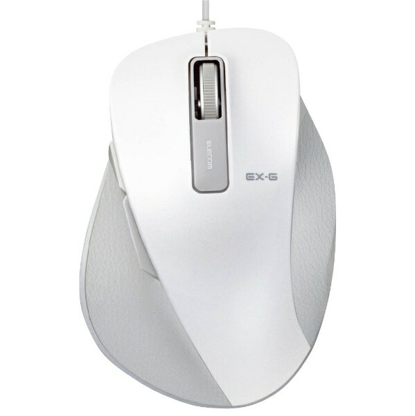 エレコム｜ELECOM マウス (Chrome/Mac/Windows11対応) ホワイト M-XGL10UBWH [光学式 /有線 /5ボタン /USB]