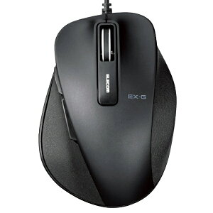 エレコム｜ELECOM マウス EX-G Sサイズ ブラック M-XGS10UBBK [光学式 /有線 /5ボタン /USB]