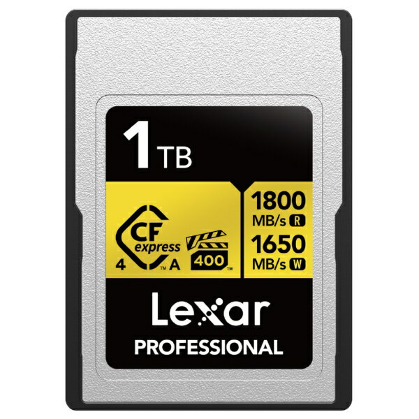  Lexar｜レキサー Lexar Professional GOLD CFexpress 4.0 Type A カード LCAGOLD001T-RNENJ  Lexar LCAGOLD001T-RNENJ 