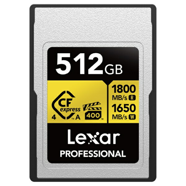  Lexar Lexar Professional GOLD CFexpress 4.0 Type A カード LCAEXG4512G-RNENJ  Lexar LCAEXG4512G-RNENJ 