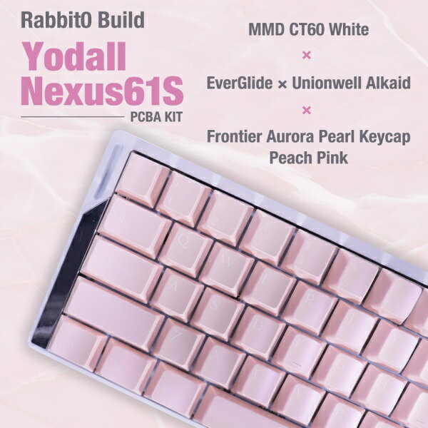 RABBIT0BUILD ゲーミングキーボード(ラピッドトリガー対応) No.0001「Yodall Nexus61S」(英語配列) RABBIT0-BUILD-0001 [有線 /英語配列 /磁気スイッチ]