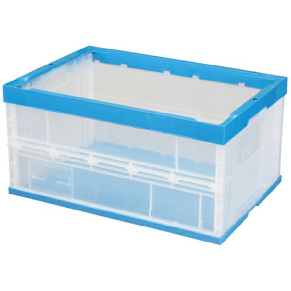 積水化学工業｜SEKISUI 窓あき折りたたみコンテナ 75L 透明ブルー 75LNCB