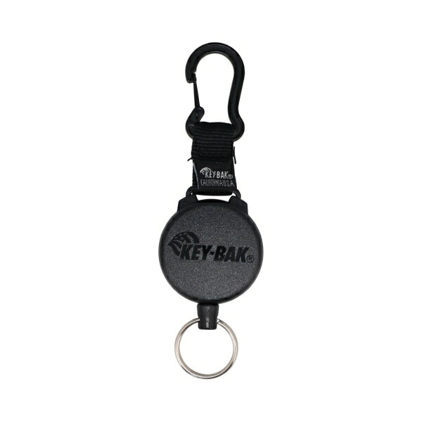 KEY BAK｜キーバック リールキーホルダー スプリットリング式 カラビナ付 コード長120cm SECURIT KEVAR 0488-803