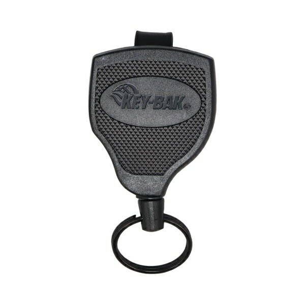 KEY BAK｜キーバック リールキーホルダー レザーベルトループ式 ロック機構 コード長90cm Super48 KEVLAR 0S48-713