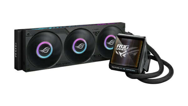 ASUS｜エイスース CPU水冷クーラー ROG Strix LC IV 360 ARGB LCD (360mmラジエーター 5.08インチIPS LCD Intel LGA1851/1700・AMD AM5/AM4対応 黒) ROG/STRIX/LC/4/360/ARGB/LCD