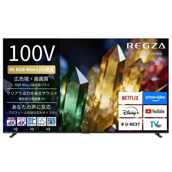  REGZA｜レグザ 液晶テレビ REGZA(レグザ) 100ZX3S 