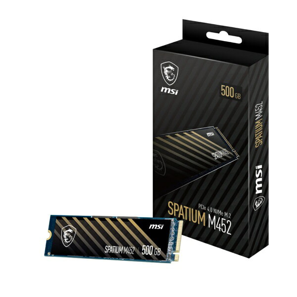 MSI｜エムエスアイ 内蔵SSD PCI-Express接続 SPATIUM M452 PCIe 4.0 NVMe M.2 500GB [500GB /M.2]