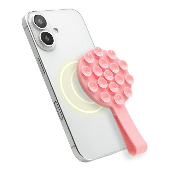 ●吸盤でスマートフォンを壁や鏡など平らな場所に貼り付けることができます。●フィンガーストラップに指を通すことで機器の取り回しが安定し、手から滑り落ちる等の事故を防止します。●ご使用の前に、本製品が機器本体にしっかりと装着されているかご確認ください。 本体が落下する恐れがあります。※壁紙面、布地、目の荒いシボ、曲面、塗装面、大きな凹凸面、段、たわむほど柔らかな面、不安定な場所などには取り付けできません。光沢のある平な面で使用して下さい。※本製品は磁石を使用しています。磁気カードを近づけないでください。磁石の影響によるカードのデータ破損につきまして、当社は一切の保証を致しかねますので、あらかじめご了承ください。※フィンガーストラップに指を通して持ち上げる際は必ず本製品と端末を一緒に持ってください。本製品のみを持って宙吊りにしたり、振り回す等の行為はしないでください。端末の落下や本製品の破損の原因になります。