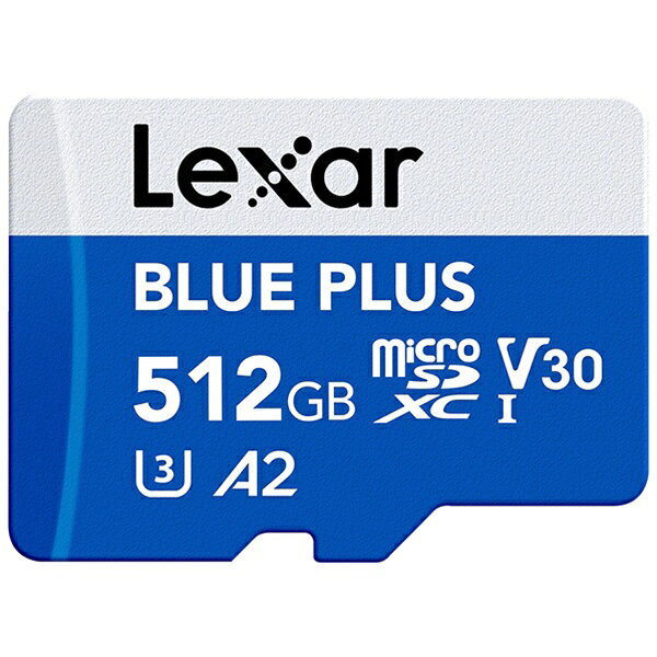 Lexar Lexar microSDXCカード 512GB BLUE PLUSシリーズ V30 UHS-I U3 A2 LMSBLPL512G-BNANJ LMSBLPL512G-BNANJ 