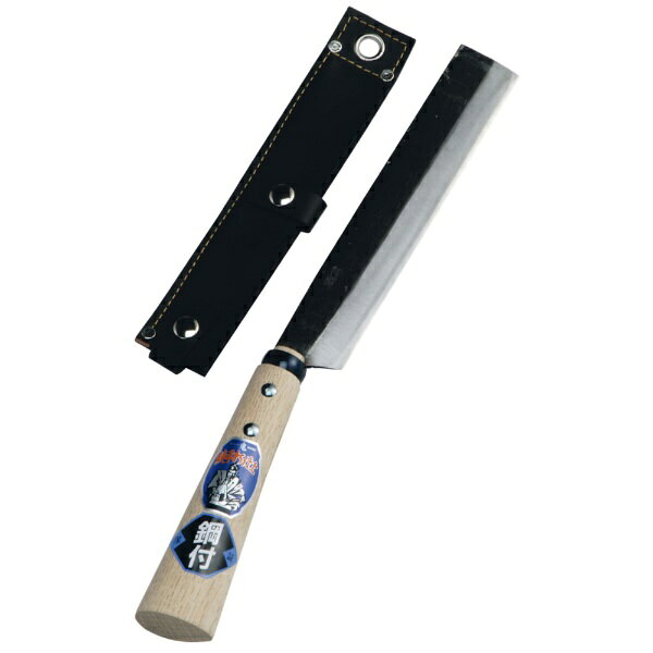 浅野木工所の手打鋼付竹割鉈両刃180mmです。300gと軽量で、柄の長さは150mm。180mmの刃は竹割りに最適です。