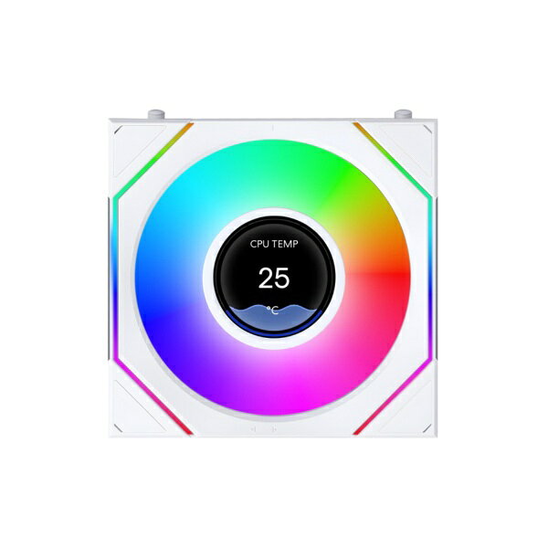 楽天ビック(ビックカメラ×楽天)のLIANLI｜リアンリ ケースファン [120mm /2000RPM] UNI FAN SL-INF LCD FLEX 120 シングルパック ホワイト 12SLIND1F1W｜アングル2