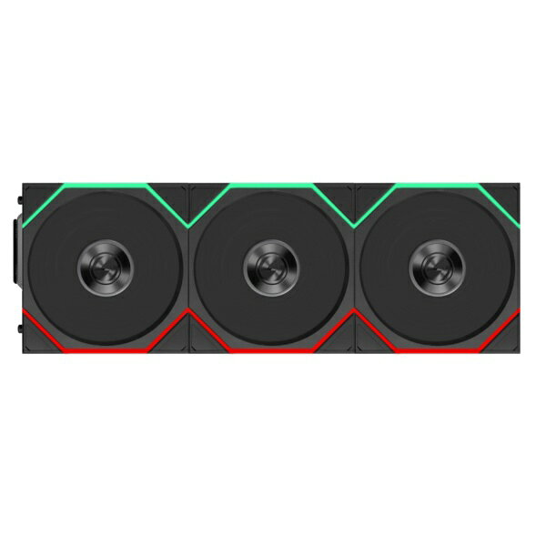 楽天ビック(ビックカメラ×楽天)のLIANLI｜リアンリ ケースファンx3 [120mm /2300RPM]＋コントローラー(リバースブレード) UNI FAN TL FLEX 120 トリプルパック ブラック 12RTL1F3B｜アングル2