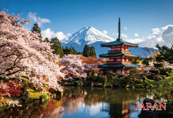 T&S｜ティー＆エス Wood Post Card　JAPAN・桜富士