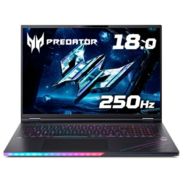 ACER Predator Helios/18/CU9-290HX/RTX5080/32/1T/w11 PH18-I71-A93Z58/E [18.0型 /Windows11 Home /intel Core Ultra 9 /メモリ：32GB /SSD：1TB /英語版キーボード]