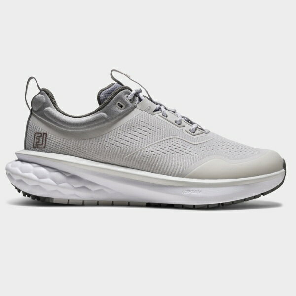 フットジョイ｜FootJoy ゴルフシューズ FJ クオンタム LACED グレー×ホワイト 97841 W080 [レディース /25.0cm /幅:Wide(3E相当)]【返品交換不可】