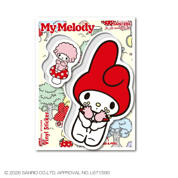 ゼネラルステッカー｜GENERAL STICKER ハーフカットステッカー　サンリオキャラクターズ マイメロディ SAN-284