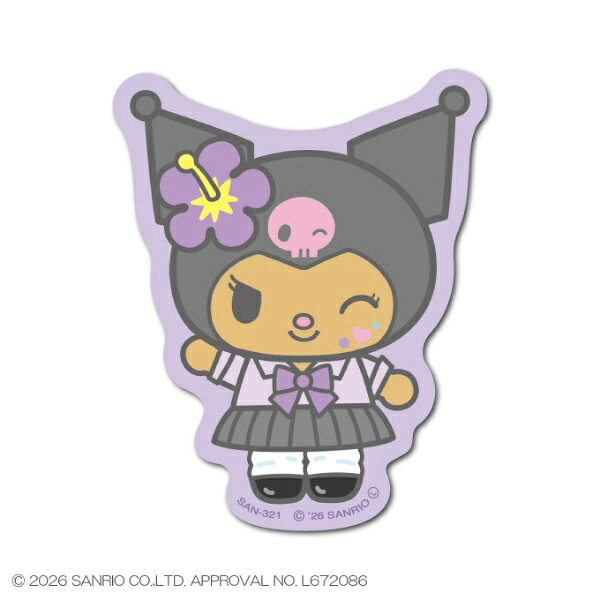こんがり日焼けした平成コギャル風のサンリオキャラクターズがデザインされた、耐水・耐光性のある塩ビ素材のダイカットミニステッカーです。スマートフォンやPC、タブレット、ノート、手帳など、さまざまなアイテムのデコレーションにぴったりです。