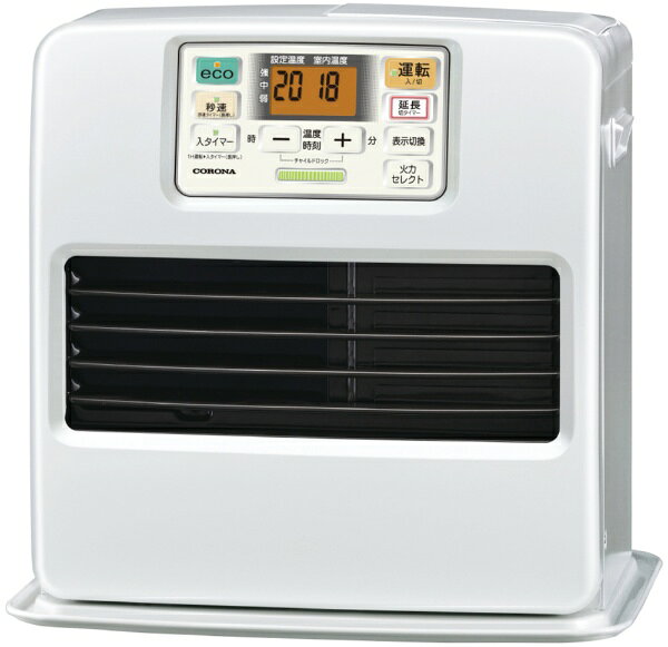 電気代が安い、低消費電力を実現するヒートバックシステム搭載バーナ。灯油が長持ち、火力が絞れるから1回の給油で長時間運転を実現できます。タイマー機能の改良で入タイマー機能に新たなモードを追加。通常の入タイマー機能に加え入タイマー設定後も1時間運転を継続できるようになりました。延長／切タイマーに新たに30分の設定が追加となり、好みに合わせて3時間、2時間、1時間、30分間の延長時間を選ぶことができます。運転モード保持機能で電源プラグを抜いても運転モードやタイマーセット時刻を記憶しているので、再設定が不要です。新ecoモードで節約。ワンタッチで省エネ運転。大型オレンジ液晶で見やすく使いやすい。「お知らせサイン」で灯油切れもひと目で分かる！さらに灯油切れカウントダウン表示で灯油切れ消火までの時間も分かる。